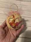 Vintage 1996 Barbie Hearts Roses Christmas Tree Ornament Matrix Pink Bow Ball