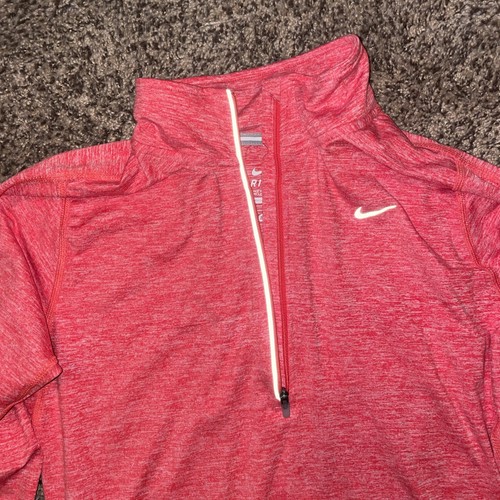 Nike Womens Shirt Size Small Pink Long Sleeve Quarterzip Dri Fit Running - Picture 6 of 8