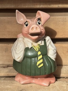 Very Aged NatWest Pig Annabel Piggy Bank without Stopper China Money Box #JYR216
