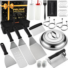 Professional Griddle Flat Top Grill Accessories Kit Set with Burger Press