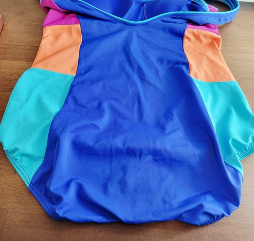 Lands’ End Women’s One-Piece Swimsuit Colorblock Scoop Neck – Size 12 - Picture 6 of 6