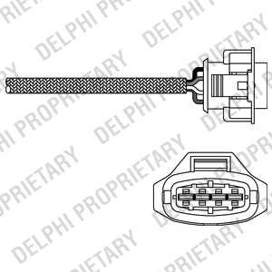 ES10790-12B1 LAMBDA OXYGEN O2 SENSOR DELPHI FOR VAUXHALL ASTRA IV,COMBO II 1.6L - Picture 2 of 5