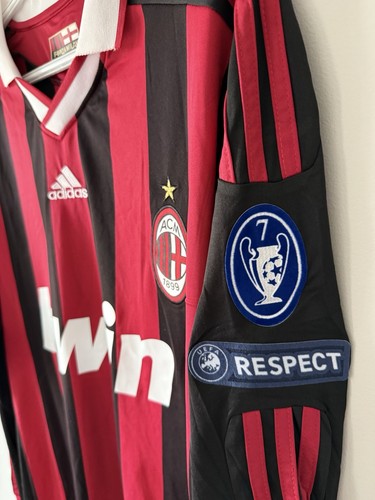 Ronaldinho #10 AC Milan Champions League Long Sleeve New Men’s Soccer Jersey XXL - Picture 6 of 11