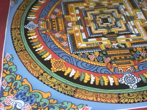 Hand painted Original Tibetan mandala Chakra painting Yoga Thangka Buddha Art 03 - Picture 2 of 7