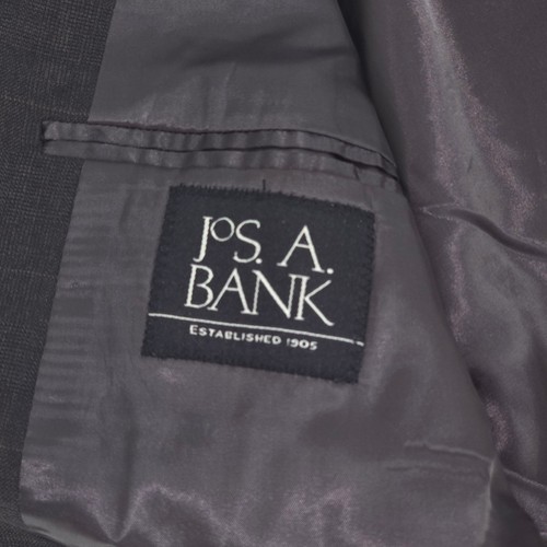 Chaqueta Abrigo Deportivo Jos A Bank 100% Lana 46L Gris Oscuro Cuadros Ventana - Imagen 4 de 17