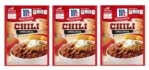 McCormick Original Chili Seasoning Mix 3 Packet Pack - Picture 3 of 3