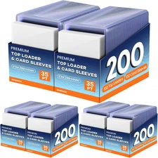 600 Card Sleeves Top Loaders for Cards, 3" X 4" Hard Plastic Toploaders, Basebal