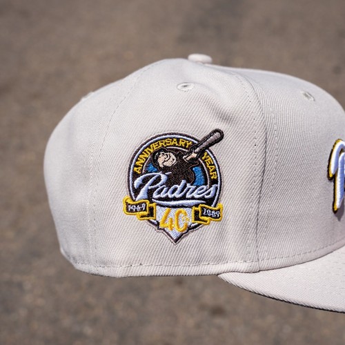 New Era 59FIFTY MLB San Diego Padres Gray/Brown 40th Anniversary Patch Fitted - Picture 2 of 3