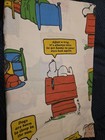 Vintage 1971 Snoopy Peanuts Twin / Single Size Flat Sheet from Penneys 66x104