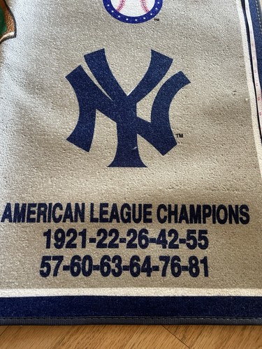 New New York Yankee Throw Rug Man Cave Stadium Champions 4x2.25 Door Welcome Mat - Picture 4 of 24