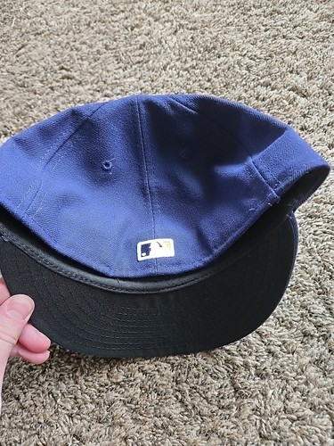 Milwaukee Brewers New Era Team Issued Game Worn #68 Classic Hat Cap Blue • 7 1/4 - Picture 3 of 7