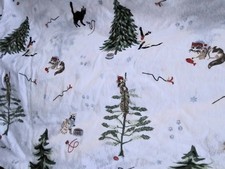 SOLDOUT CHRISTMAS PLAYFUL CATS XMAS FLANNEL COTTON SHEET SET 4PC KING