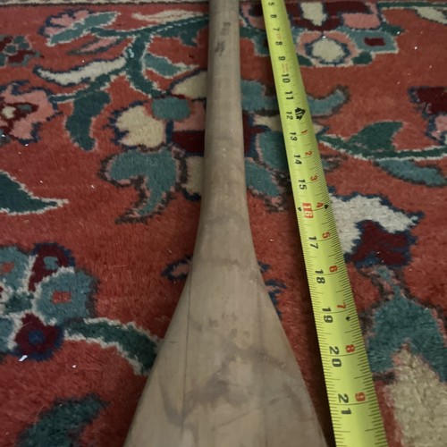 Vintage Beaver Brand Paddle Oar Canoe Kayak 35 Inch Made in the USA Leatherwood - Picture 10 of 13