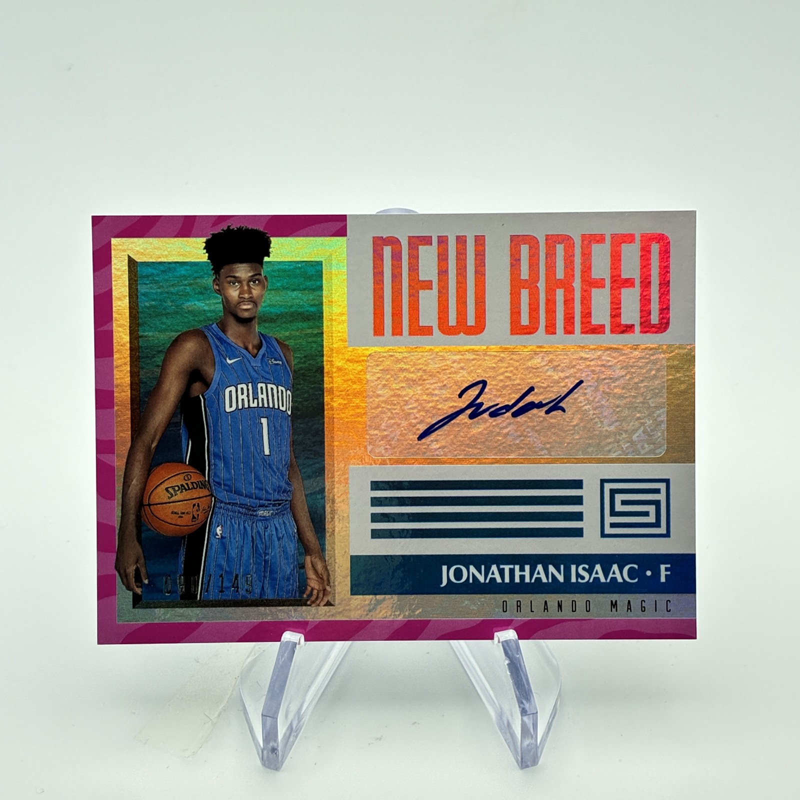 Jonathan Isaac New Breed Autographs Pink /149 2017-18 Panini Status #NB-JIS