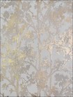 York Antonina Vella Mod Metals Shimmering Foliage Wallpaper #NW3583 White & Gold