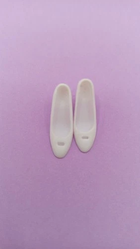 1960s Vintage Barbie Francie Doll White Cut Out Shoes