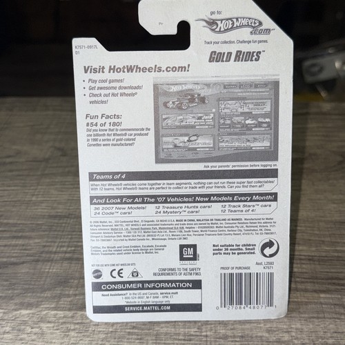NEE NIP HOT WHEELS 2007 GOLD RIDES 2007 CADILLAC ESCALADE 2 Of 4 - Picture 9 of 12