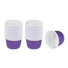 2 oz Round Purple Paper Medium Baking Cup - Pleated