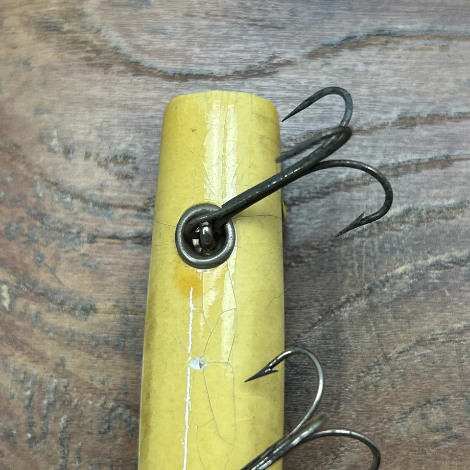 Señuelo de pesca vintage South Bend Bass Oreno modelo n.º 973 lum con caja blanco Foto 4 de 4