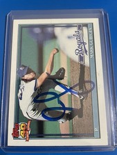 Mark Gubicza 1991  Topps Baseball On Card Autograph Kansas City Royals