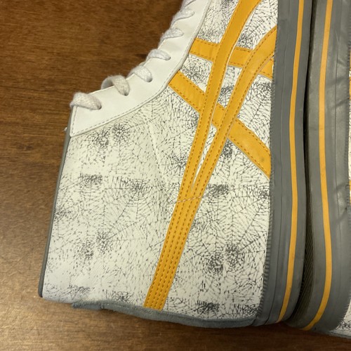 NWI ASICS Onitsuka Tiger High Tops Sz 11 White Gray Yellow - Picture 4 of 16