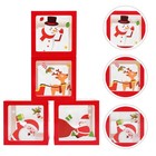 1 Set of Empty Christmas Balloon Boxes with Stickers Xmas Party Decorations