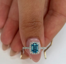 1.25 Carat Fancy Vivid Blue Color VS1 Clarity IGI Certified Lab Grown Diamond