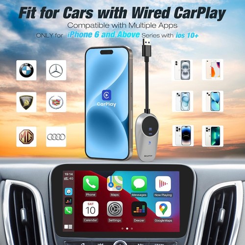 Wireless Carplay Adapter for Convert Wired to Apple Wireless Carplay Adapter - 第 4/11 張圖片