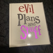 The Bright side notebook journal with the phrase "Evil Plans and Stuff" @cover