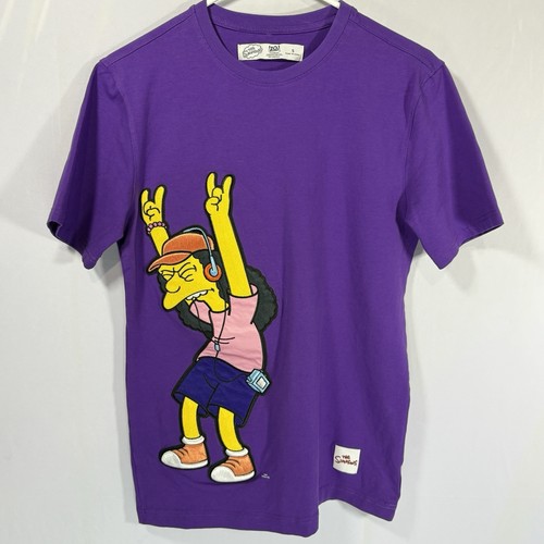 The Simpsons Otto Mann lila kurzärmliges T-Shirt Herren Small Cartoon Y2K - Bild 1 von 13