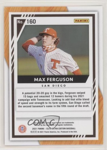 2021 Panini Elite Extra Edition Pink Max Ferguson #160 - Picture 2 of 4