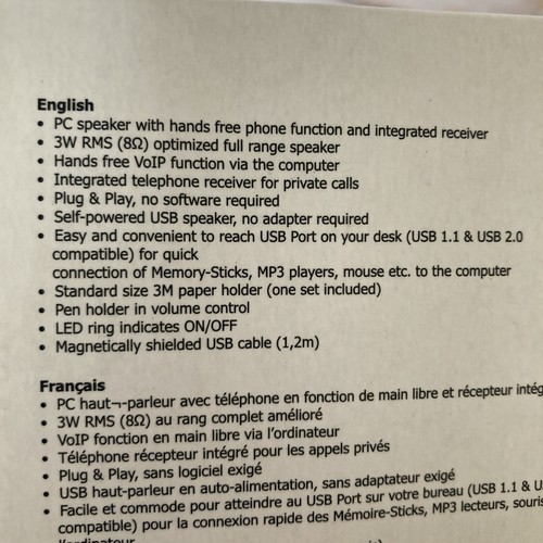 Haut-parleur Boynq NOTONE et récepteur VOIP blanc neuf dans sa boîte - Photo 7/11