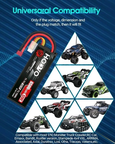 HOOVO 3S Lipo Battery 11.1V 6500mAh 72.15Wh Battery 3S Connector 2 Pack - Picture 5 of 8