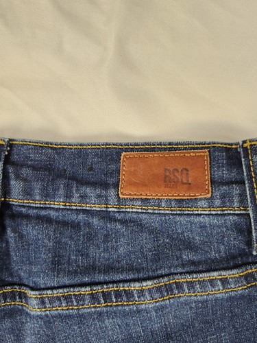 RSQ Shorts 30 Blue Distressed Cutoff Denim London Skinny Raw Hem Casual Jean - Picture 9 of 10