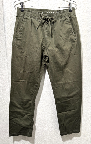 Vissla Bio Baumwolle Ripstop Hose Gr. S Small Pull On Kordelzug olivgrün - Bild 1 von 7