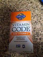 Garden of Life Vitamin Code Raw Vitamin C 120 Vegan Capsules Gluten-Free,
