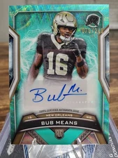 #RRS-BM 2025 Topps Resurgence Signatures Aqua Bub Means RC Auto 70/249