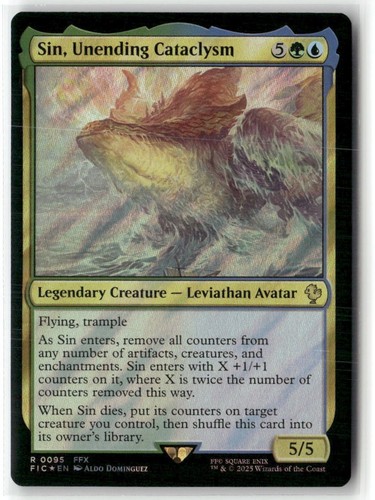 Sin, Unending Cataclysm (Surge Foil) Commander: Final Fantasy Foil MAGIC MTG NM  - Picture 1 of 1