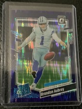 2023 Donruss Optic Brandon Aubrey Purple Shock #226 Rookie