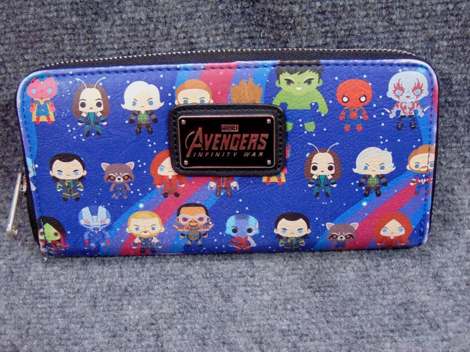 Marvel Avengers Infinity War Wallet Blue Loungefly Multicolor Zip Around - Image 2 of 4