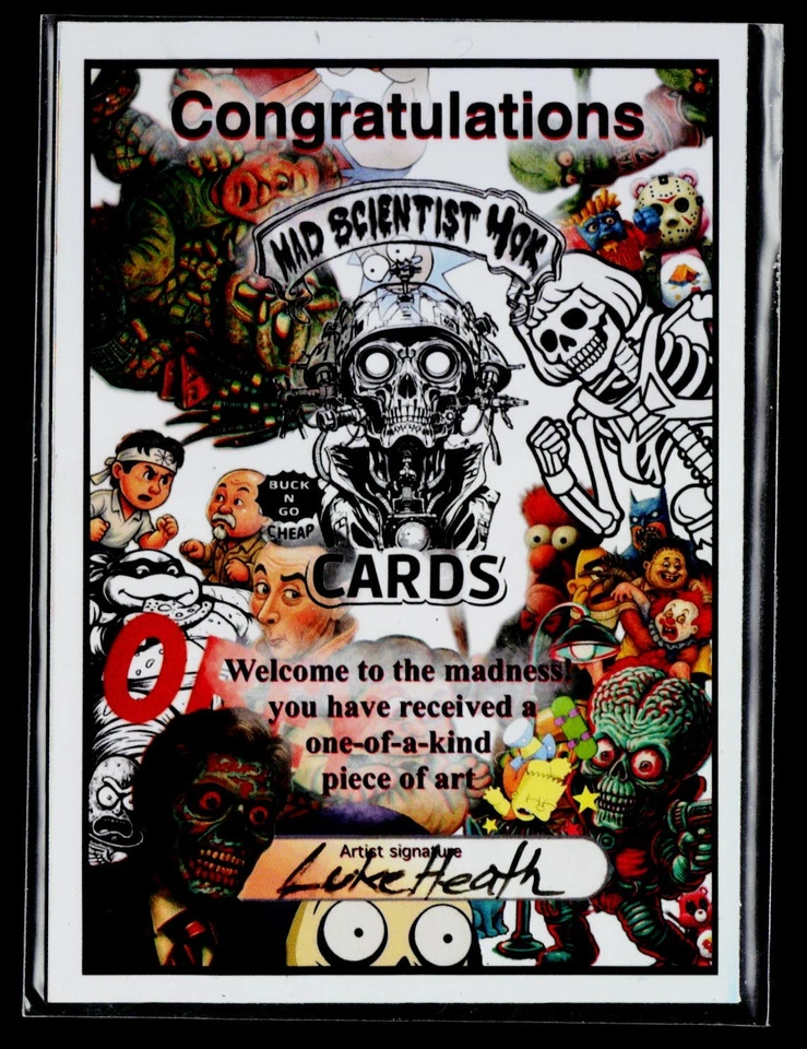 Mad Scientist 40K GPK 1/1 BOCETO AUTOMÁTICO ~ Luke Heath paquetes extravagantes rocas de cabeza Foto 2 de 2