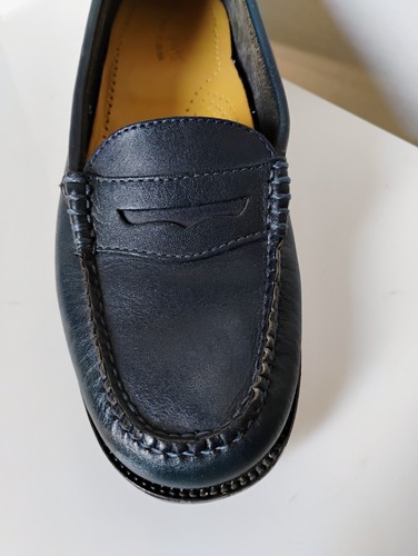 Preppy "Weejuns" von G.H. Bass dunkelblau Leder Penny Loafer 7-M - Bild 9 von 15