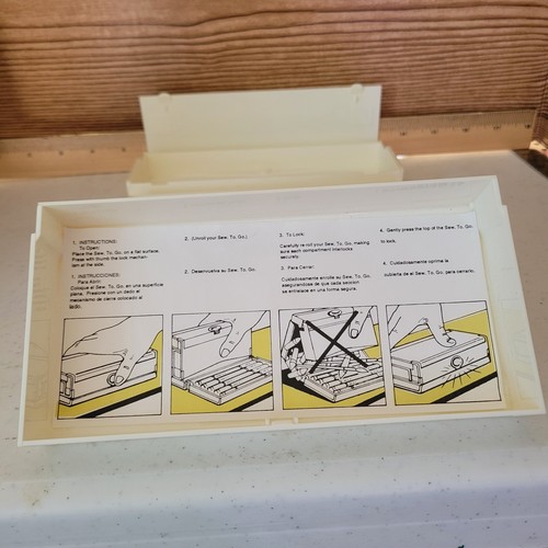 Vintage kleine Rolykit Roll-Up Aufbewahrungsbox tragbar Organizer Koffer - Bild 3 von 14