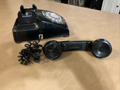 Vintage Western Electric Rotary phone Black Untested - Zdjęcie 4 z 9