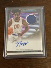 2024 Topps Midnight Basketball Jacob Toppin Rookie Jersey Autograph Card