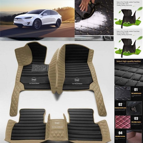 For Tesla Model X Car Floor Mats Custom Waterproof Auto Liners Carpets - Imagen 30 de 34