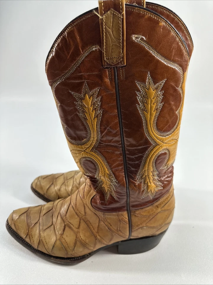 Botas vaqueras de cuero raras para mujer RUDEL EXOTIC talla 6 Foto 4 de 4