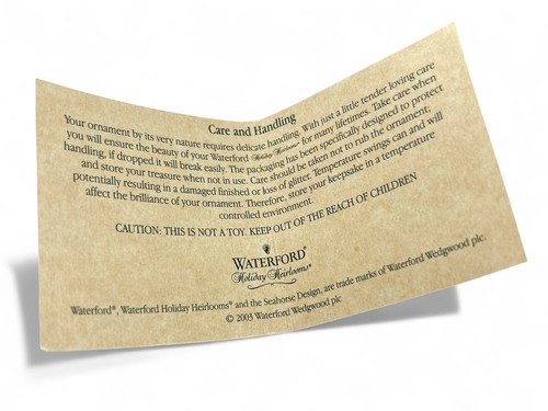 Waterford Holiday Heirlooms Merry Christmas To All Final Edition Ornament In Box - Picture 5 of 6