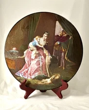 Antique Old Paris Porcelain Painted Charger 15” Charles IX c 1840 (Repair)