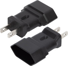 2Pack EU to US Plug Adapter, Europe to USA Plug Adaptor, European to US Plug Ad